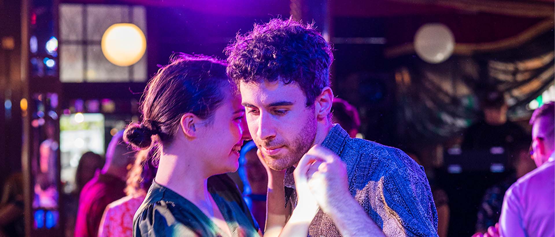 Marcus and Tilly dancing at a live event